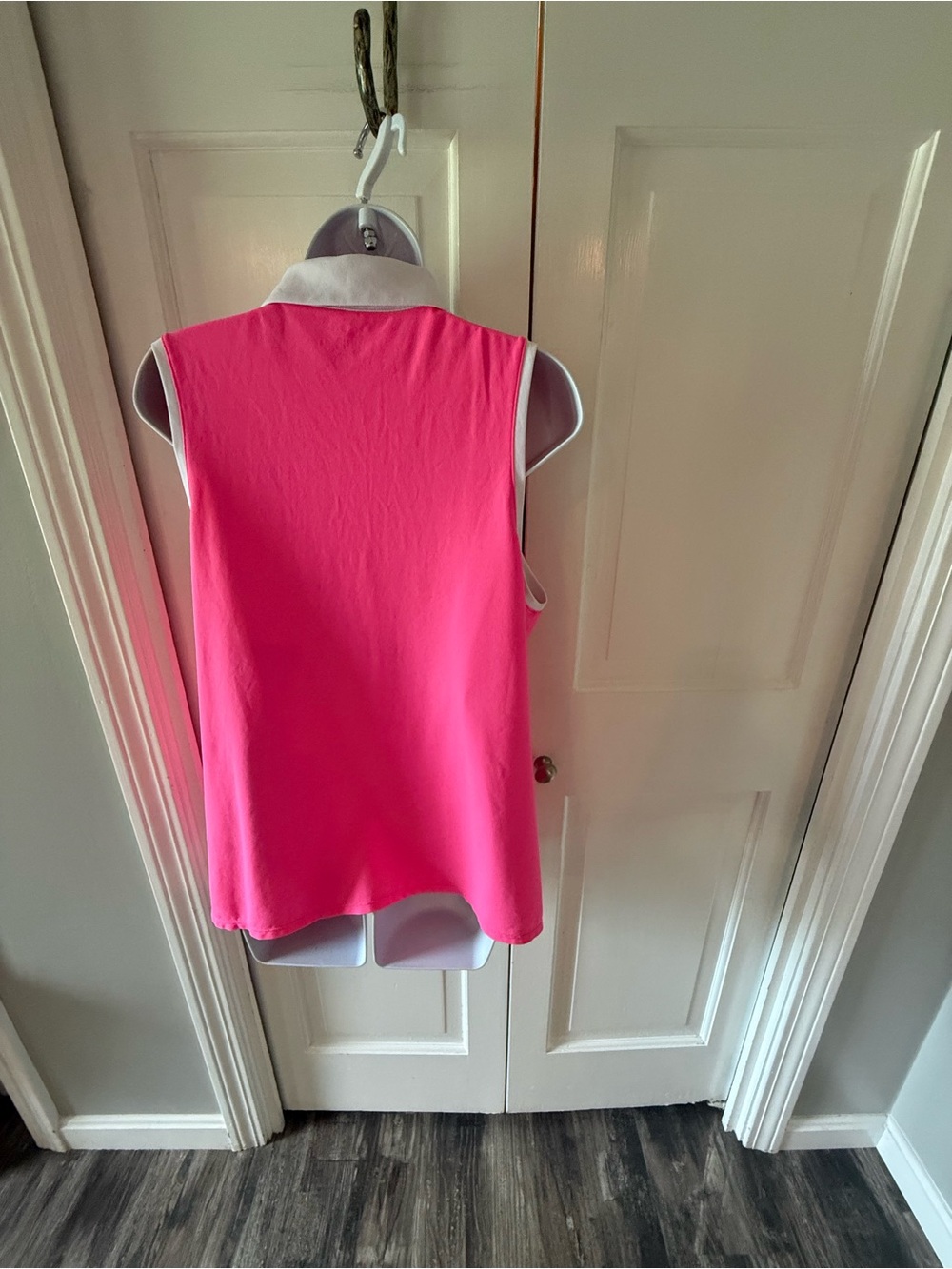 Lilly Pulitzer Roxie Pink Imara Luxletic SPF 50 Pink Sleeveless Golf Polo Tank - Picture 4 of 9